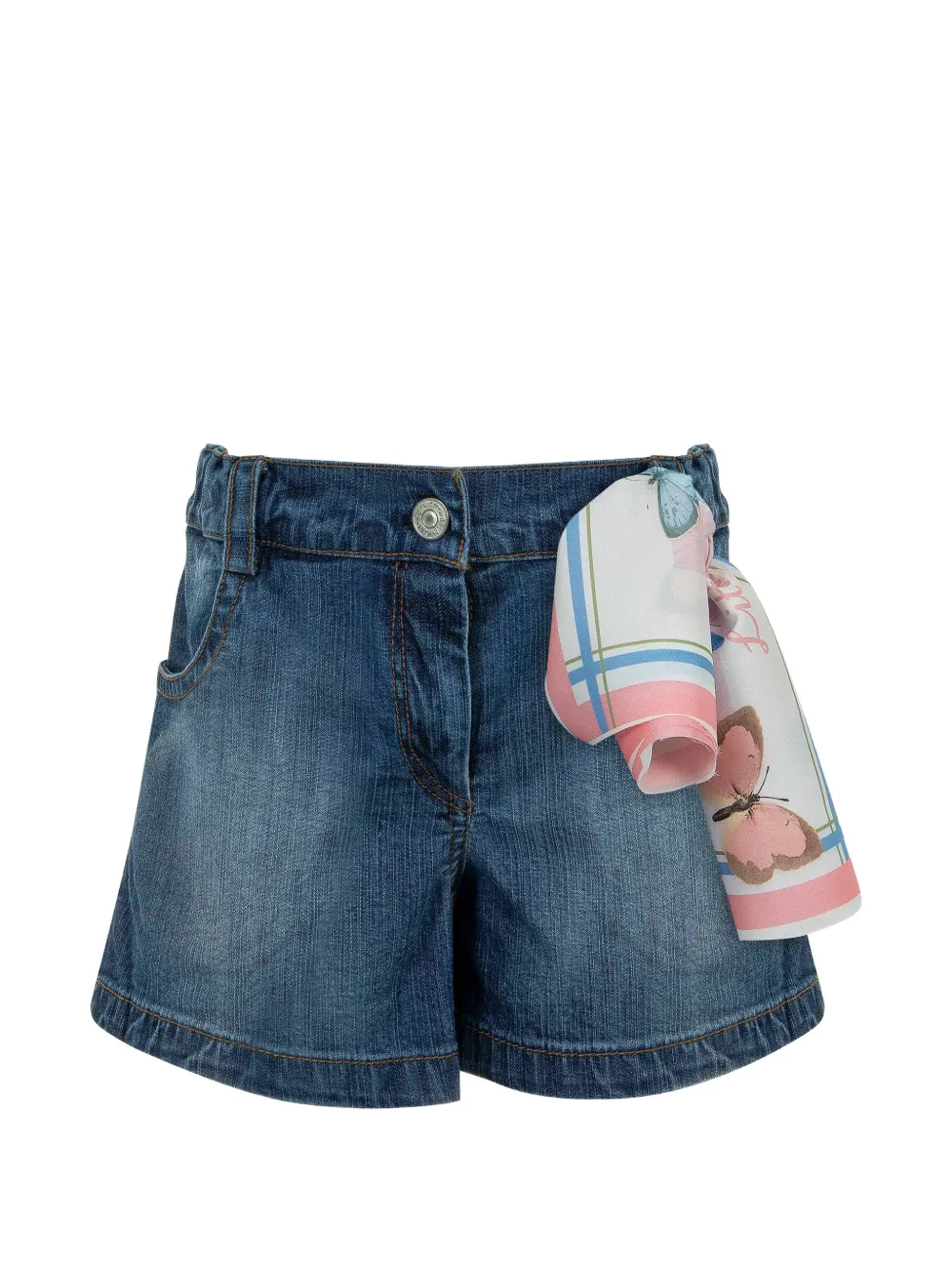 Lapin House Jeans-Shorts mit Strass - Blau