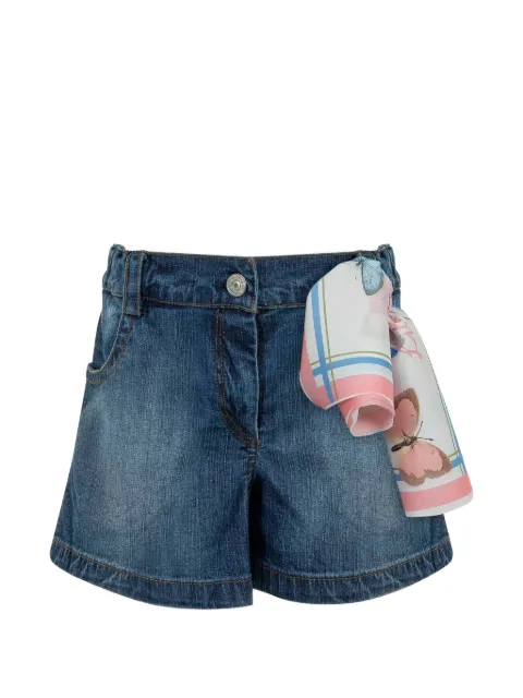 Lapin House rhinestone denim shorts