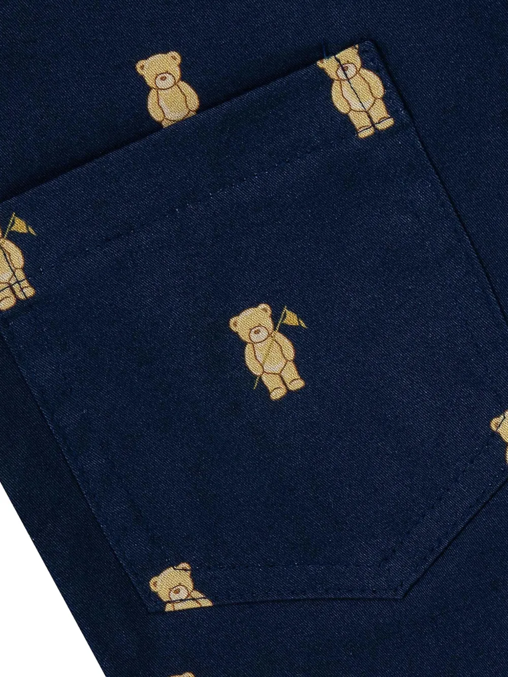 Lapin House Shorts met beerprint Blauw