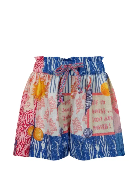 Lapin House drawstring patterned shorts