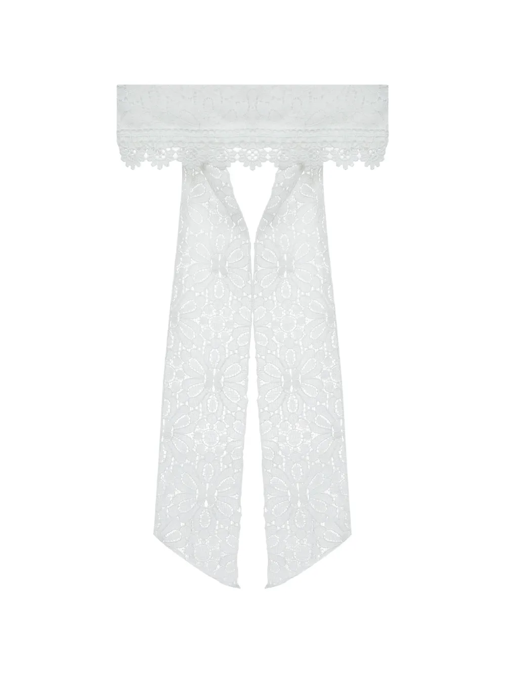 Lapin House laced ribbon hair clip - Bianco