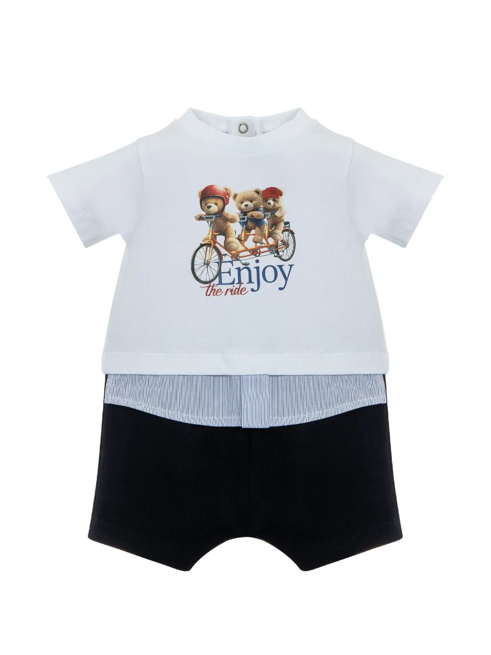 Lapin House graphic rompers - Bianco