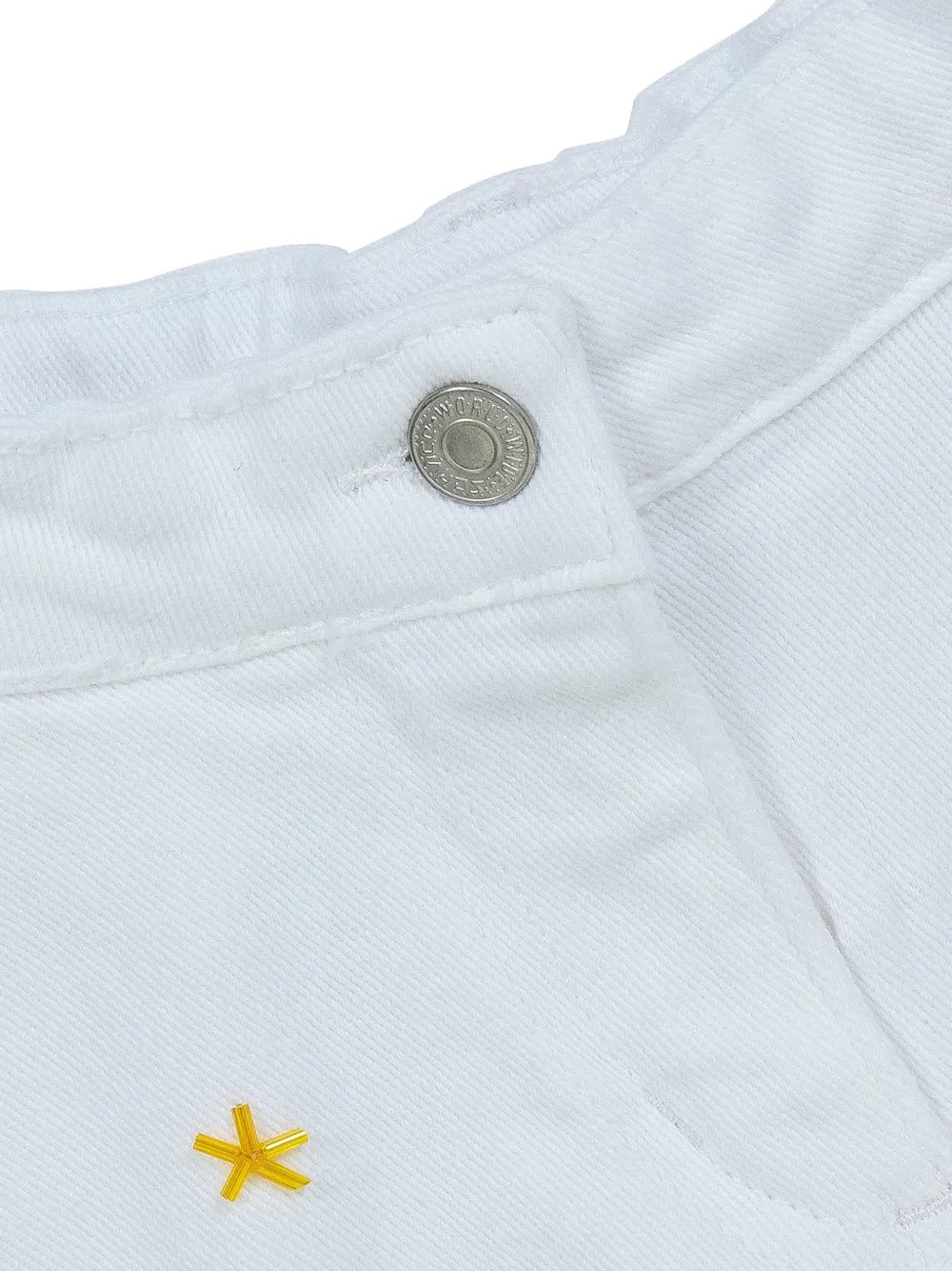 Lapin House Shorts met borduurwerk en franje Wit