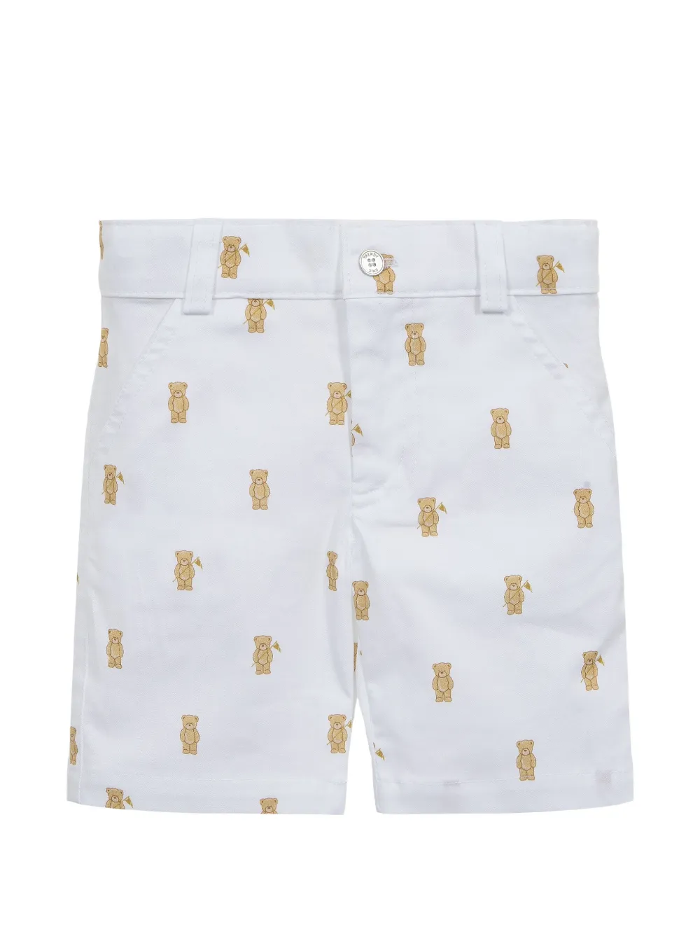 Lapin House bear-print shorts - Bianco