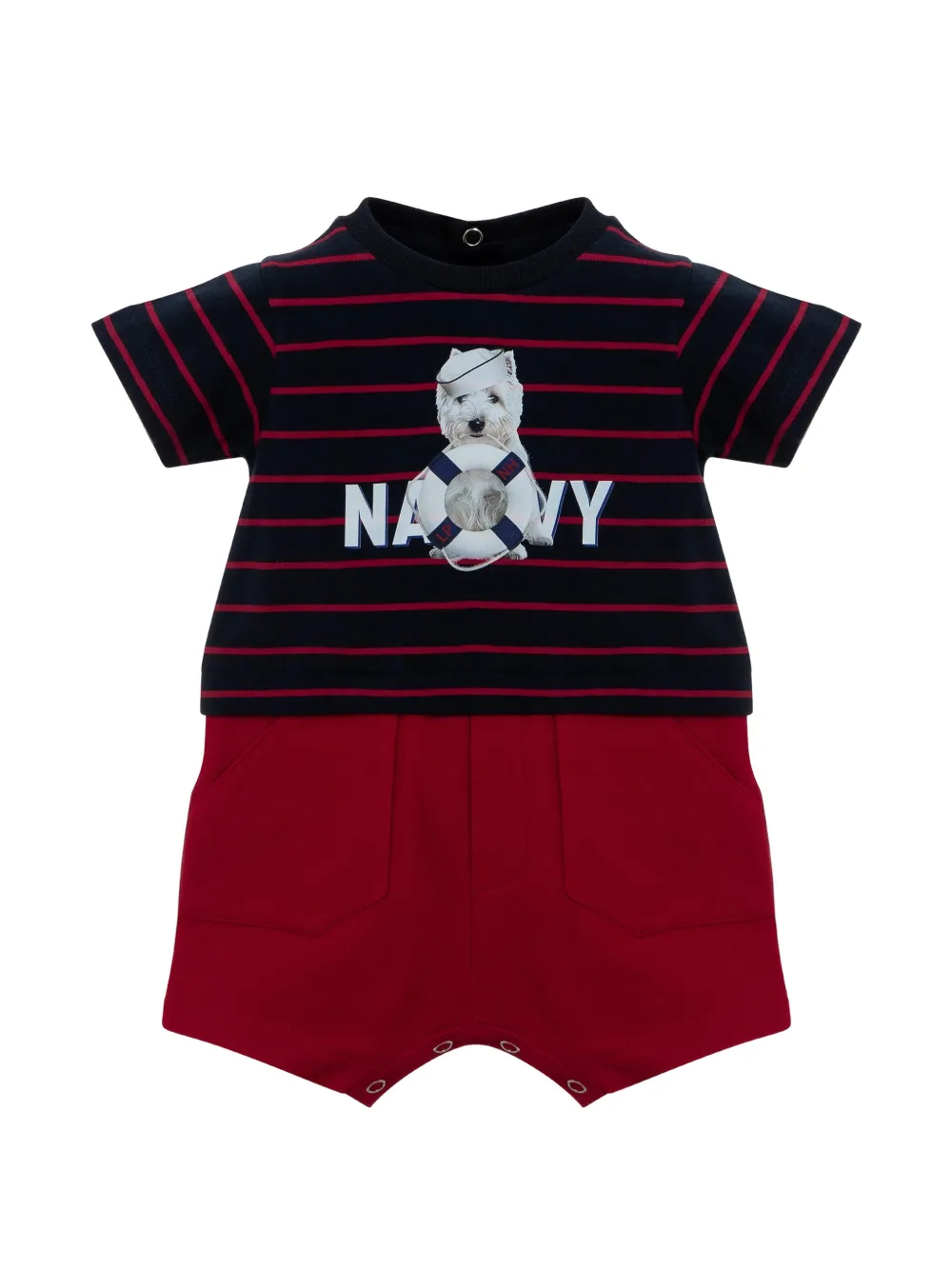 Lapin House Rabbit House romper - Rosso