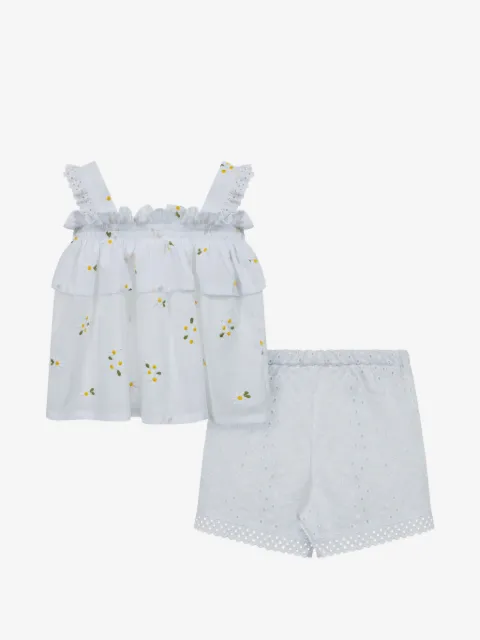Lapin House ruffled floral shorts set