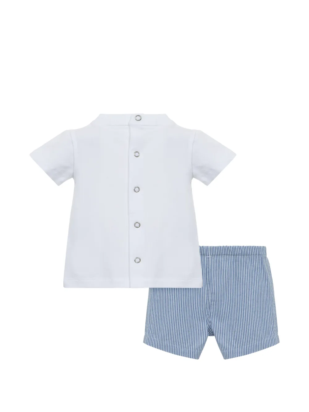 Lapin House Gestreepte shorts set Wit