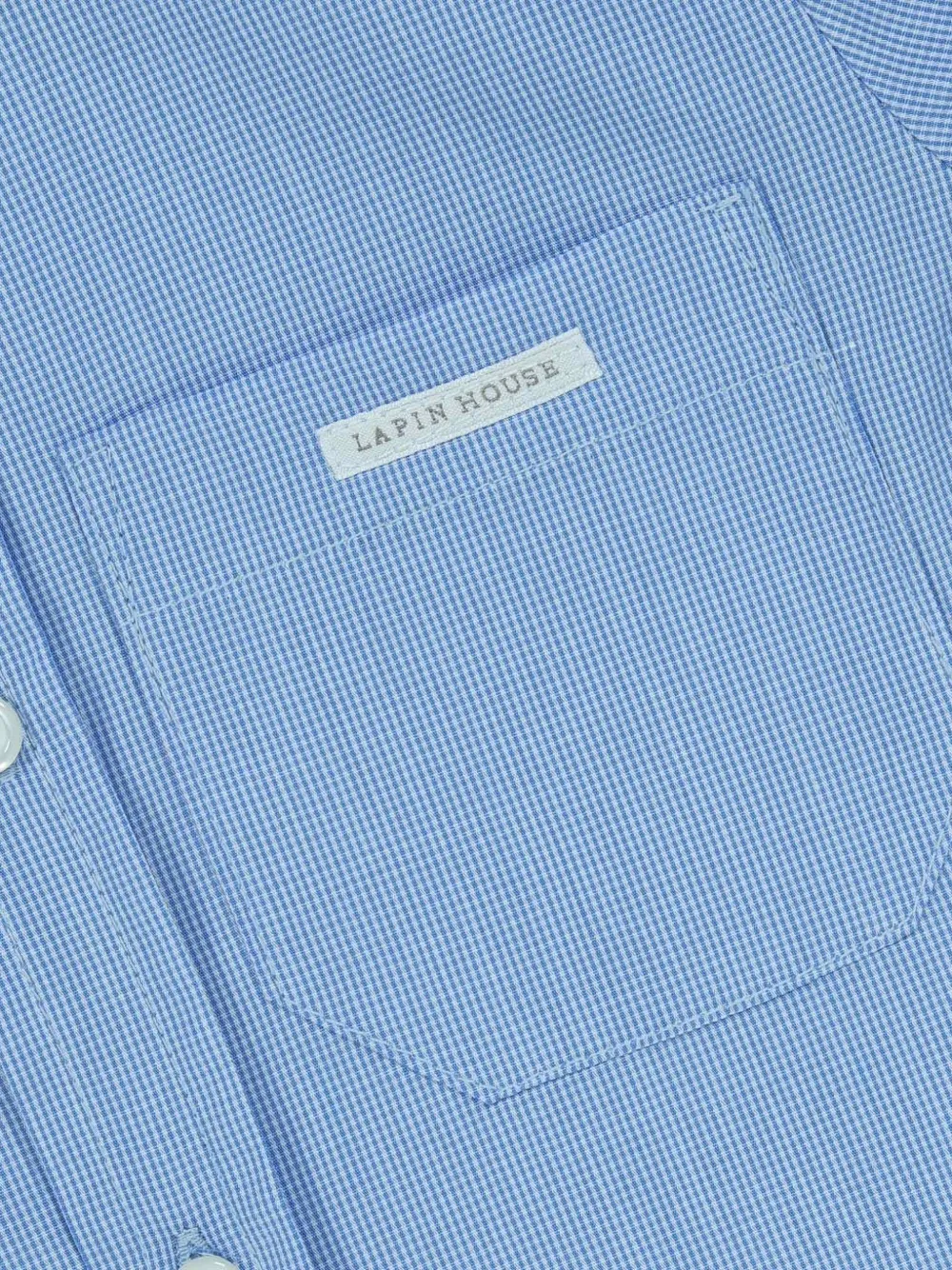 Lapin House Gestreept shirt met puntige kraag Blauw