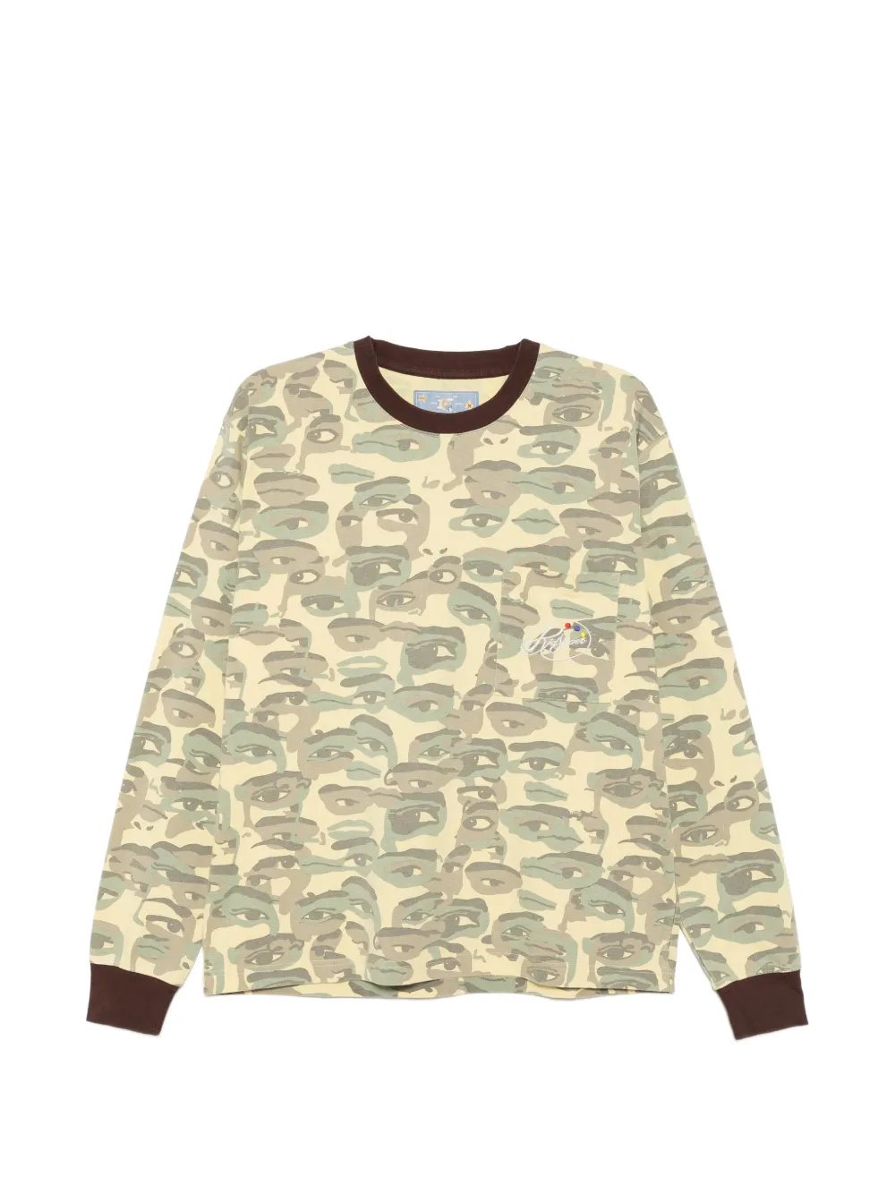 KidSuper face camouflage-printed pocket T-shirt - Verde