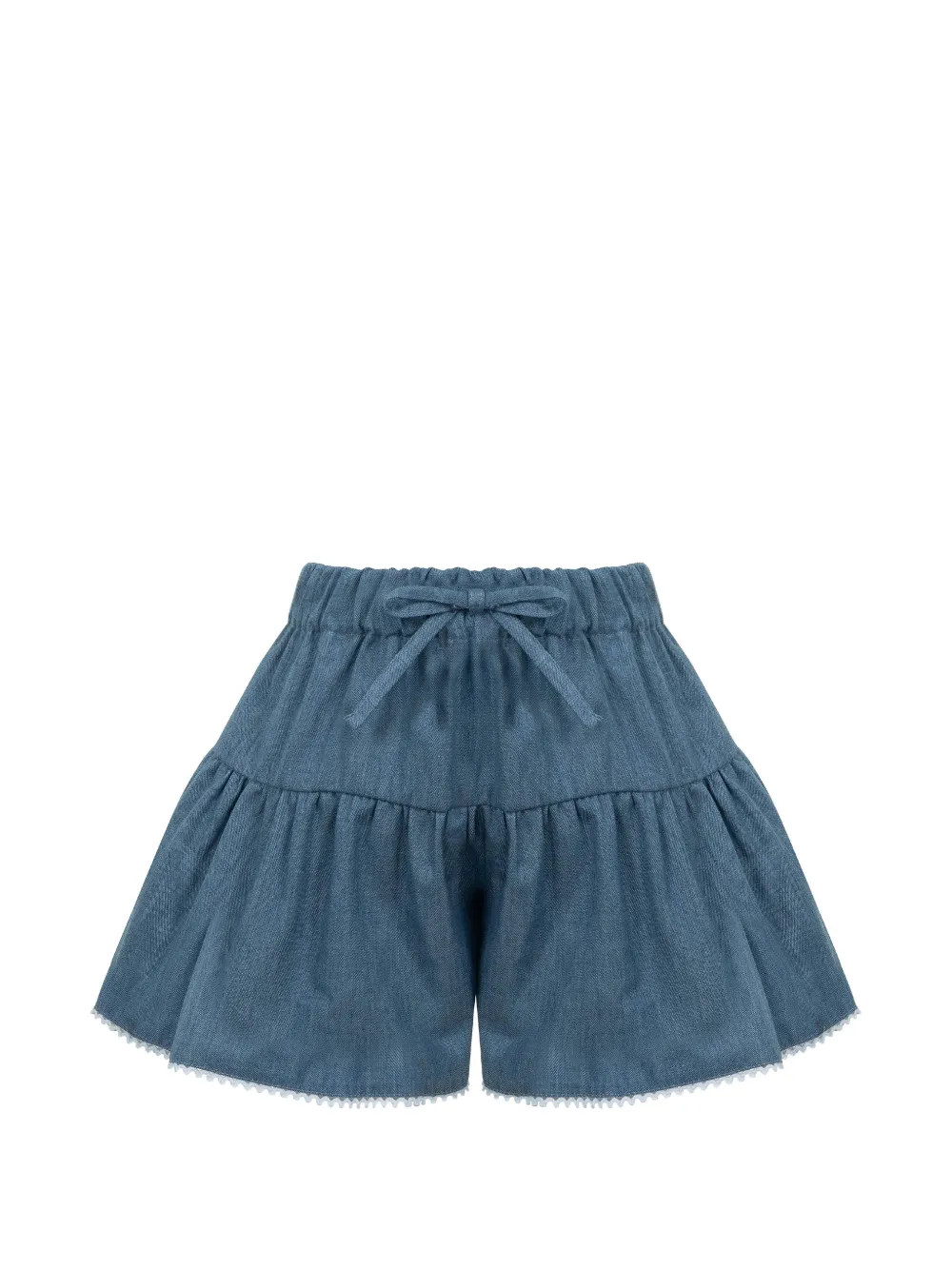 Lapin House ruffled cotton shorts - Blu