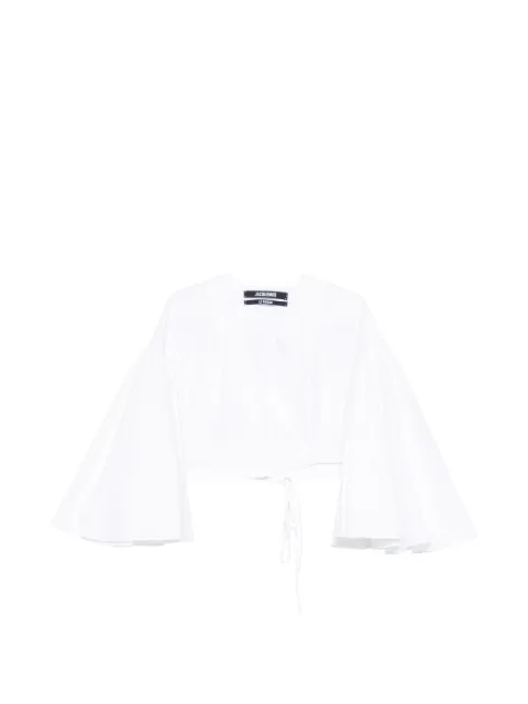 Jacquemus Le Cachs Coeur Paysan wrap-design cropped top