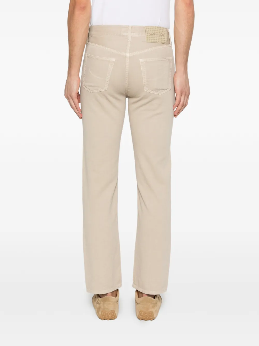 Jacob Cohën Edo jeans met geborduurd logo Beige