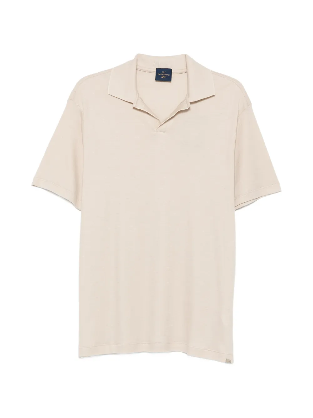 Paul & Shark X-Soft fine-knit open-collar T-shirt - Toni neutri
