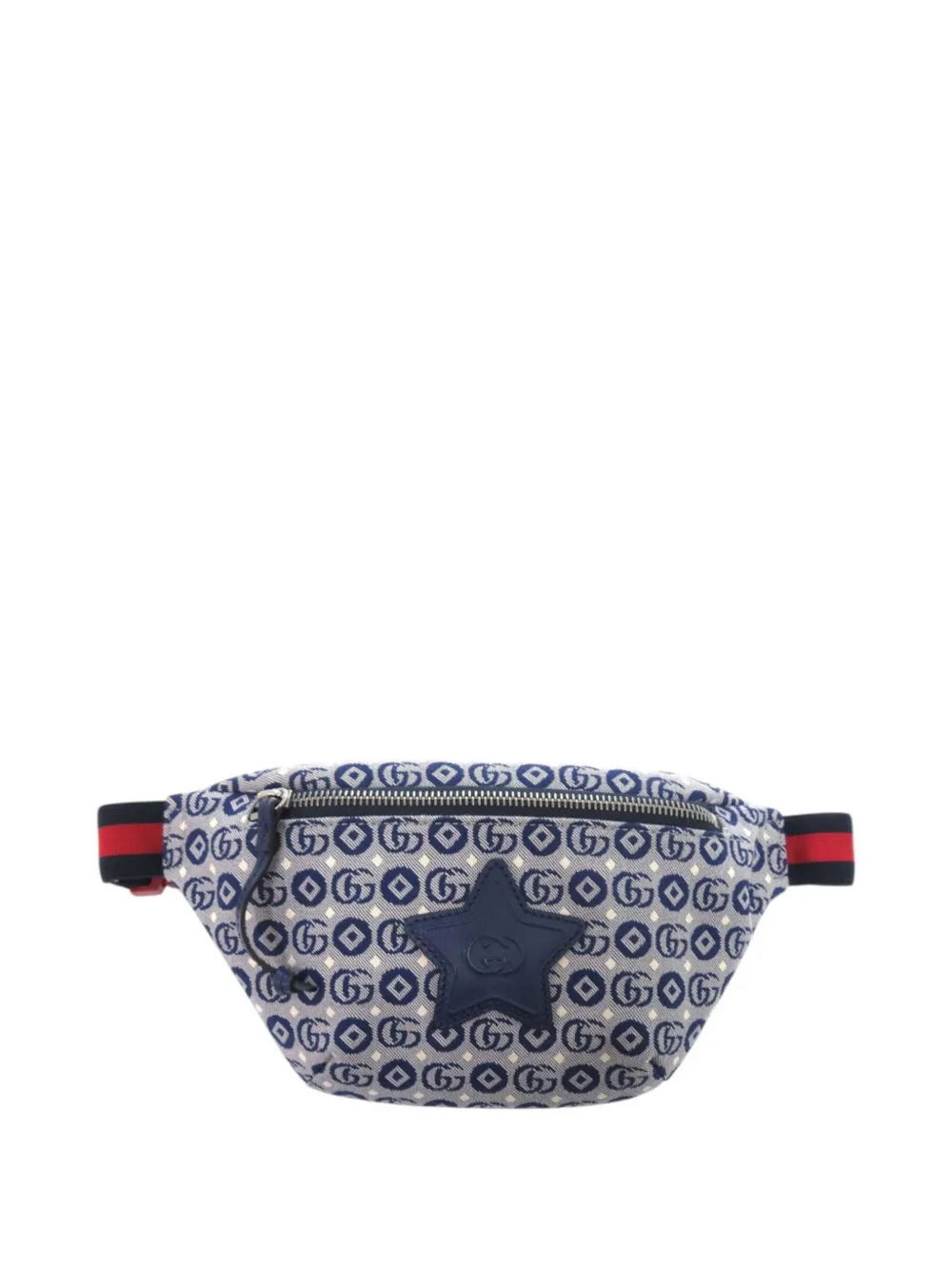 Gucci Pre-Owned 2000-2015 Kids GG Canvas Stars Web belt bag - Blu