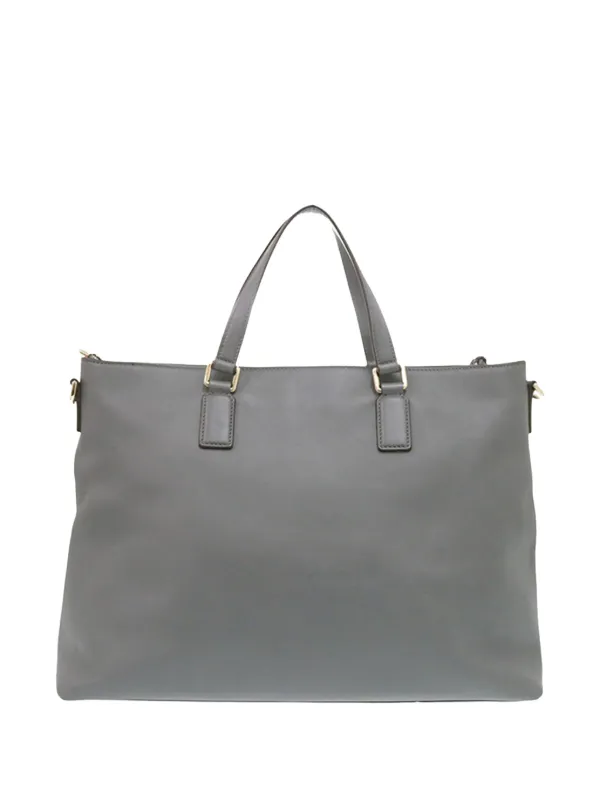 GUCCI ハンドバッグ レザー タッセル付き グレー Gucci Pre-Owned 2000-2015 レザー バンブー タッセル サッチェル