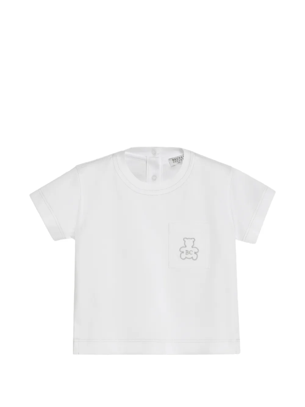 Brunello Cucinelli Kids cotton jersey Baby Bernie T-shirt - Bianco