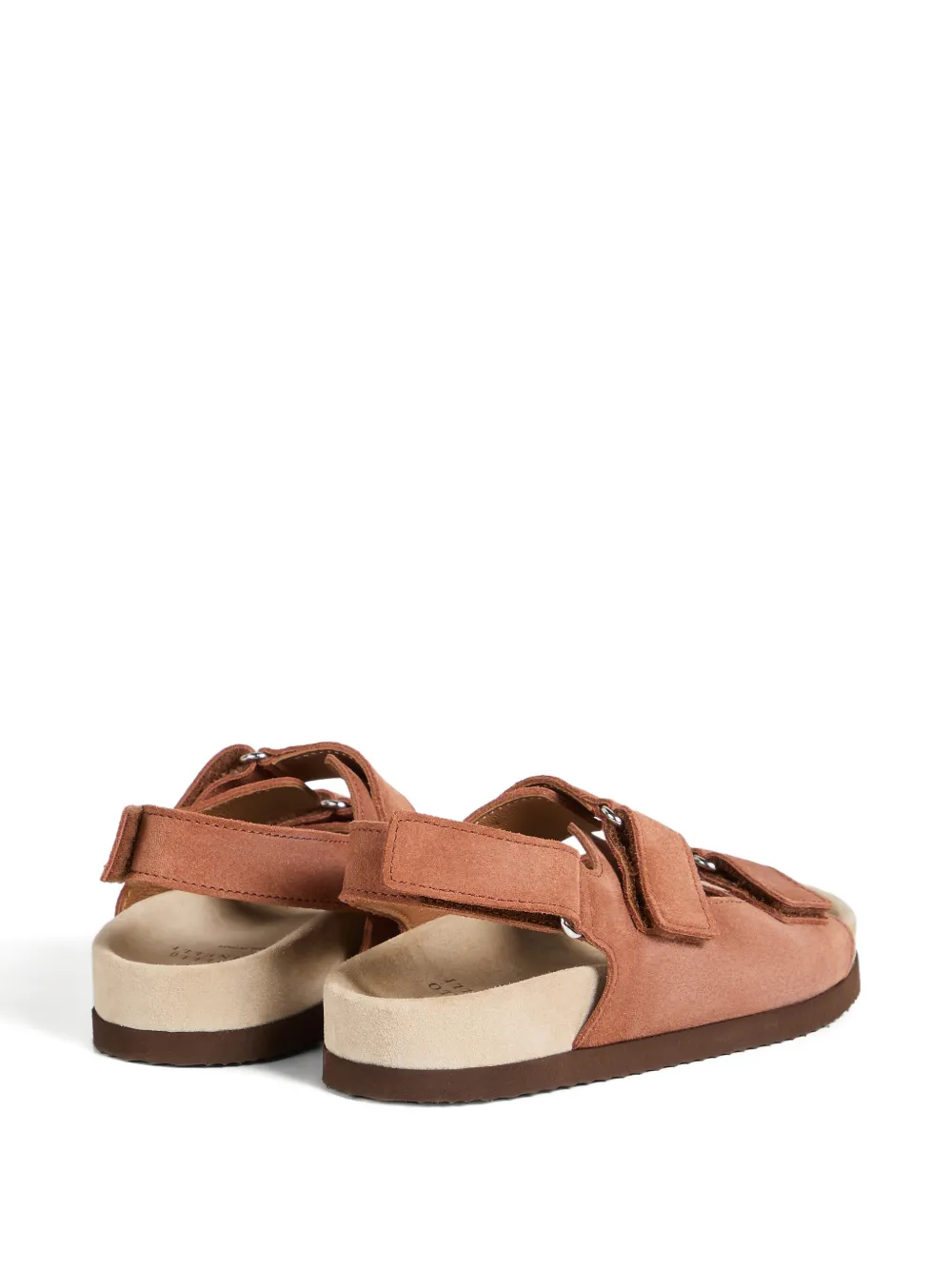 Brunello Cucinelli Kids Suède sandalen Bruin