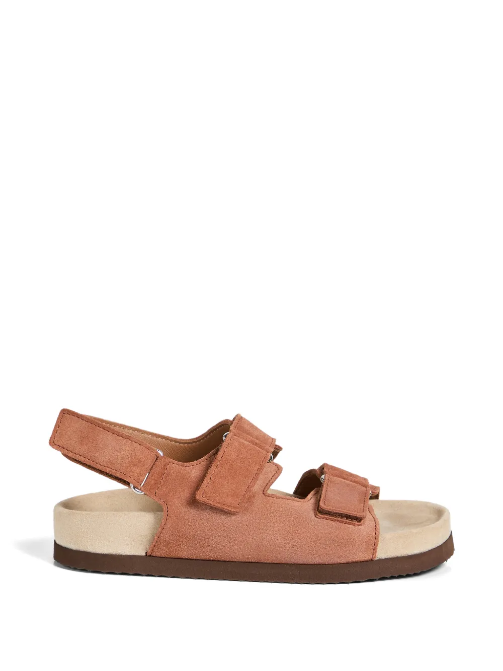 Brunello Cucinelli Kids Suède sandalen Bruin
