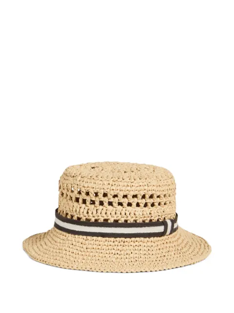 Brunello Cucinelli Kids chapeau en paille tressée