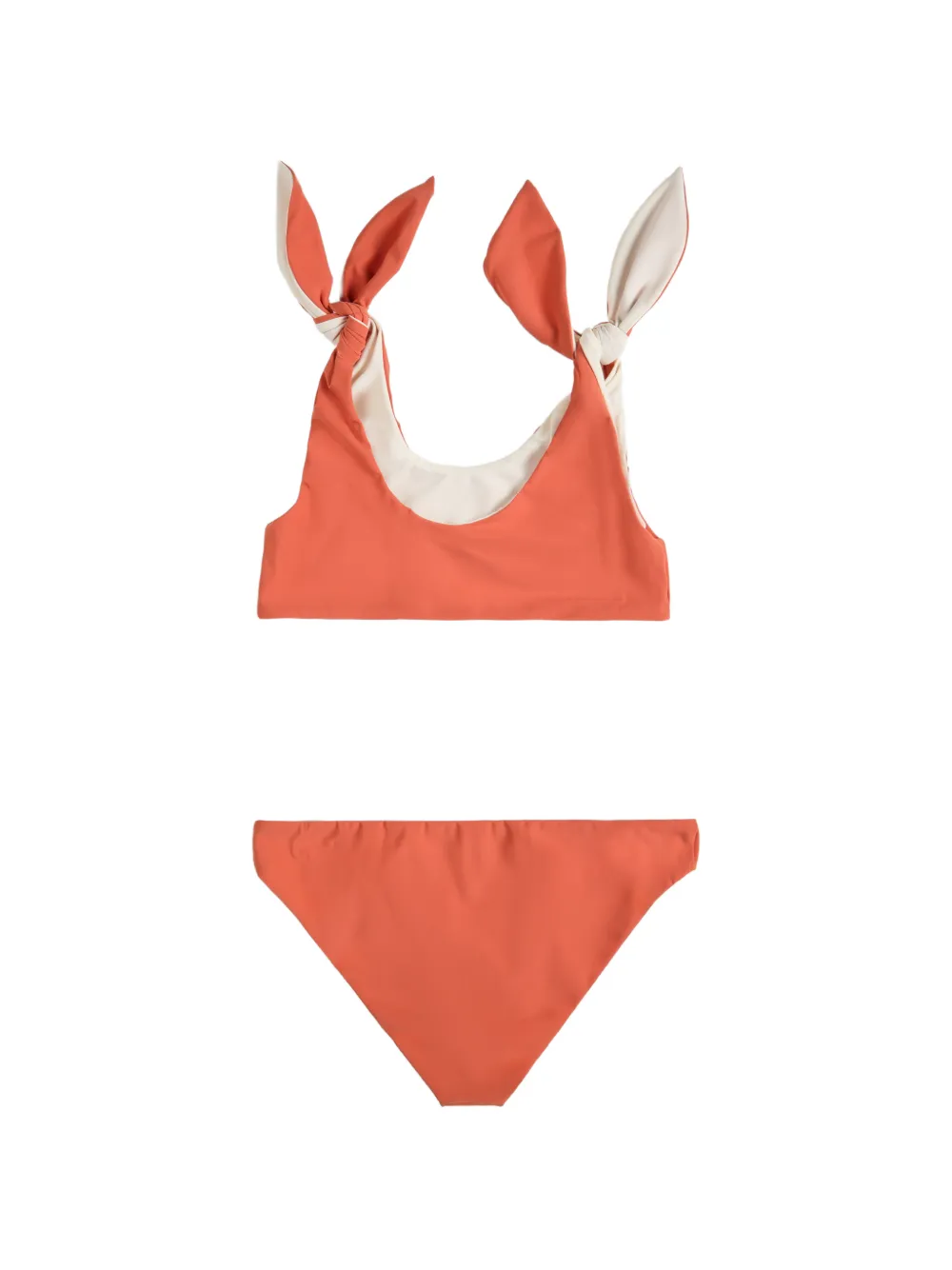 Brunello Cucinelli Kids Techno jersey bikini met logo Oranje
