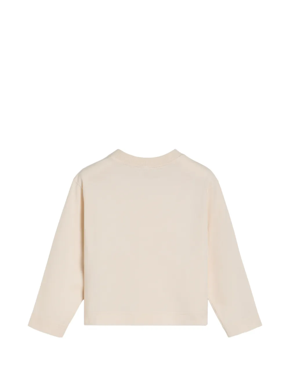 Brunello Cucinelli Kids Katoenen jersey T-shirt met lange mouwen Beige