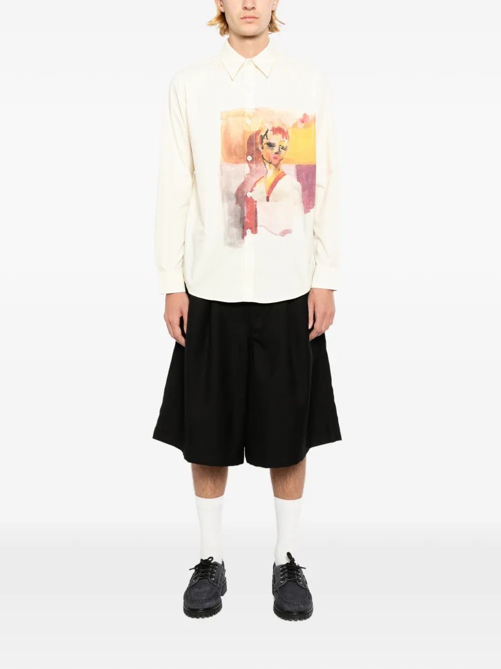 KidSuper Button-up overhemd met print Beige
