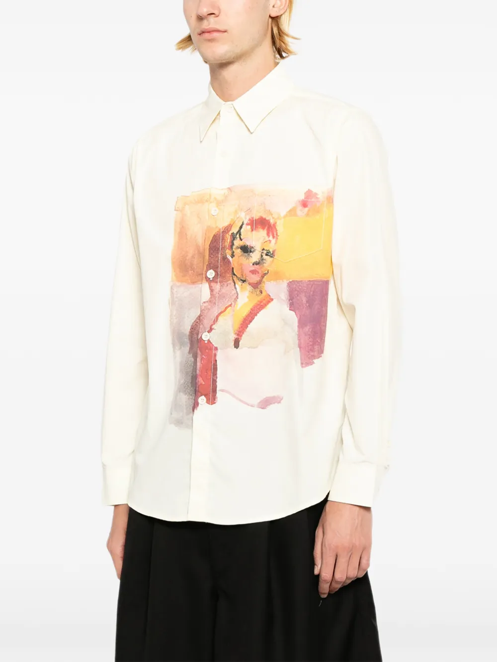 KidSuper Button-up overhemd met print Beige