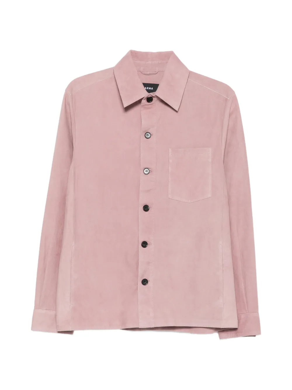 Arma Dino suede chest-pocket jacket - Rosa