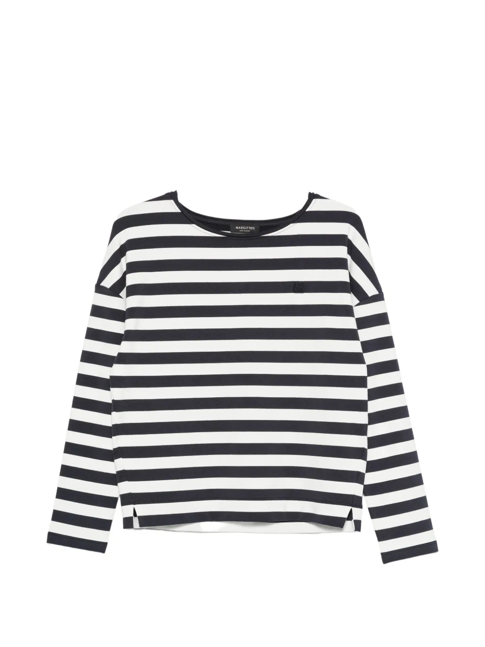 Margittes striped-pattern long-sleeve T-shirt - Blu