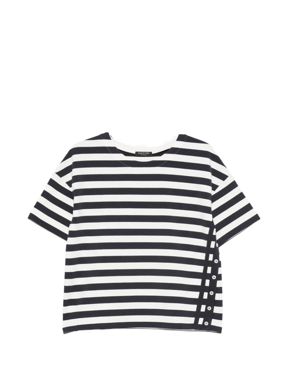 Margittes striped-pattern T-shirt - Blu