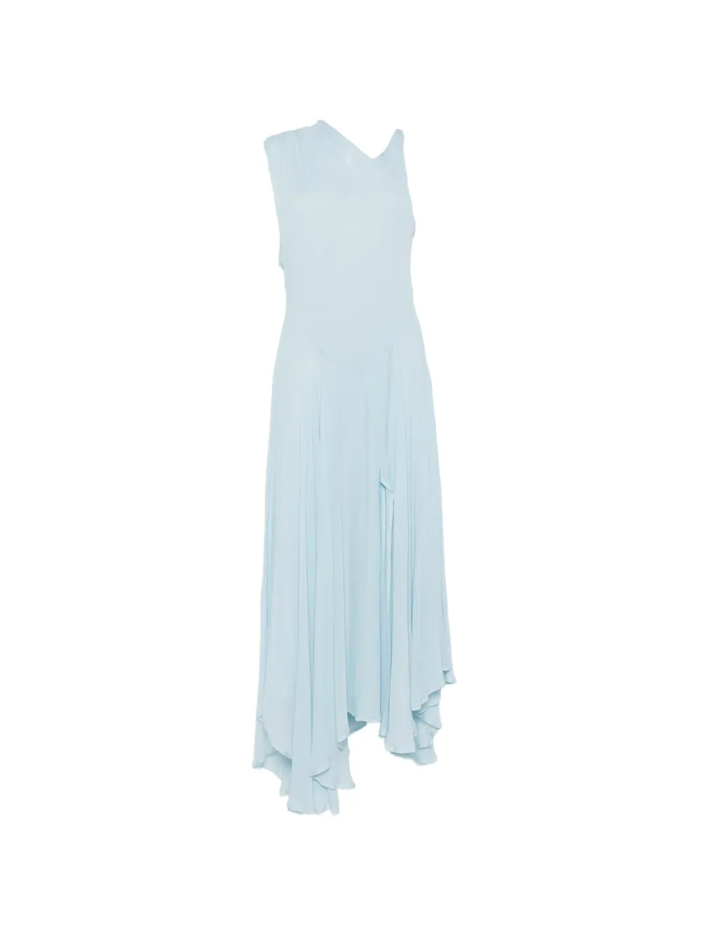 Semicouture asymmetric pleated dress - Blau