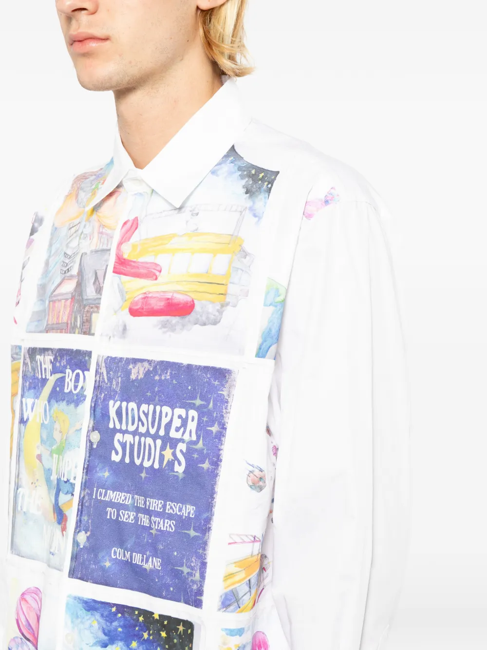 KidSuper overhemd met patchwork Wit