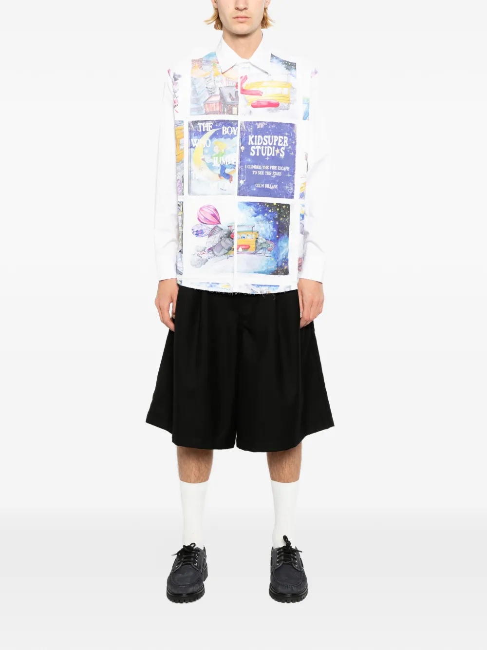 KidSuper overhemd met patchwork Wit