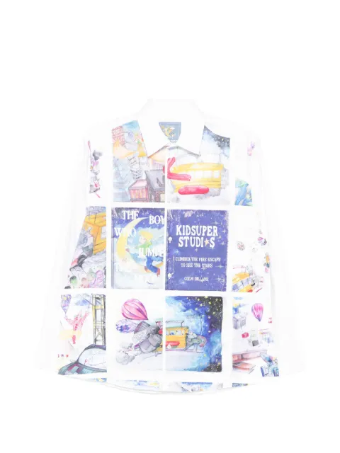 KidSuper book page patchwork shirt