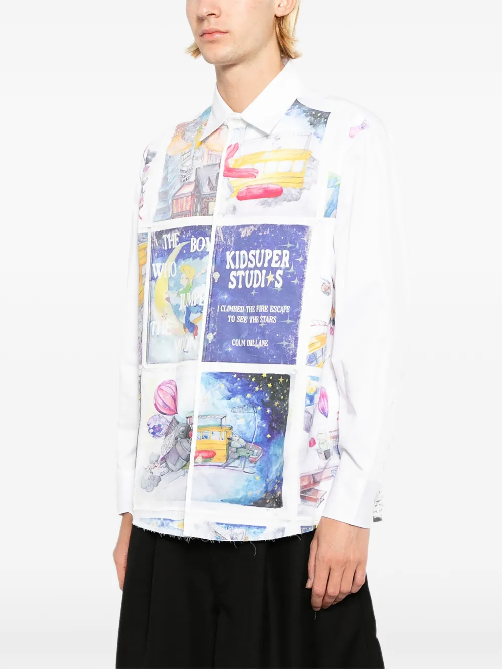 KidSuper overhemd met patchwork Wit