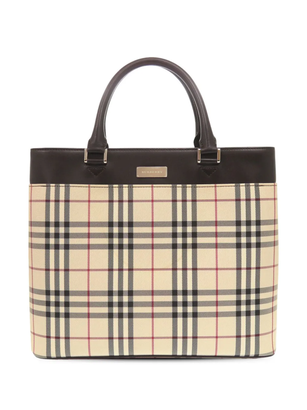 Burberry Pre-Owned 2000-2017 House Check Canvas handbag - Nude