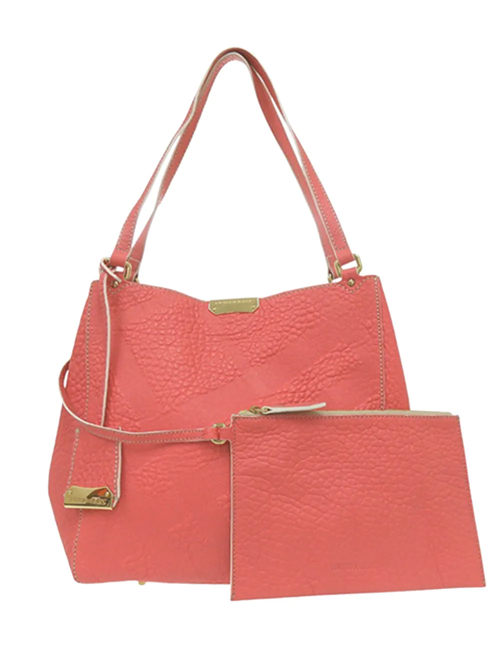 Burberry Pre-Owned 2000-2017 Small Embossed Grain Check Canterbury tote bag - Rosa