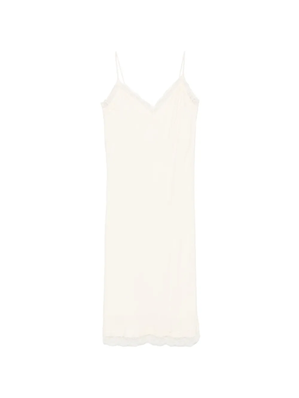 Róhe lace-trim midi dress - Neutrals