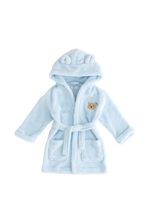 Cozy Crew Club bata con capucha y parche de oso