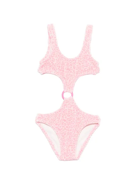 MC2 Saint Barth Kids ring-detail animal-print swimsuit