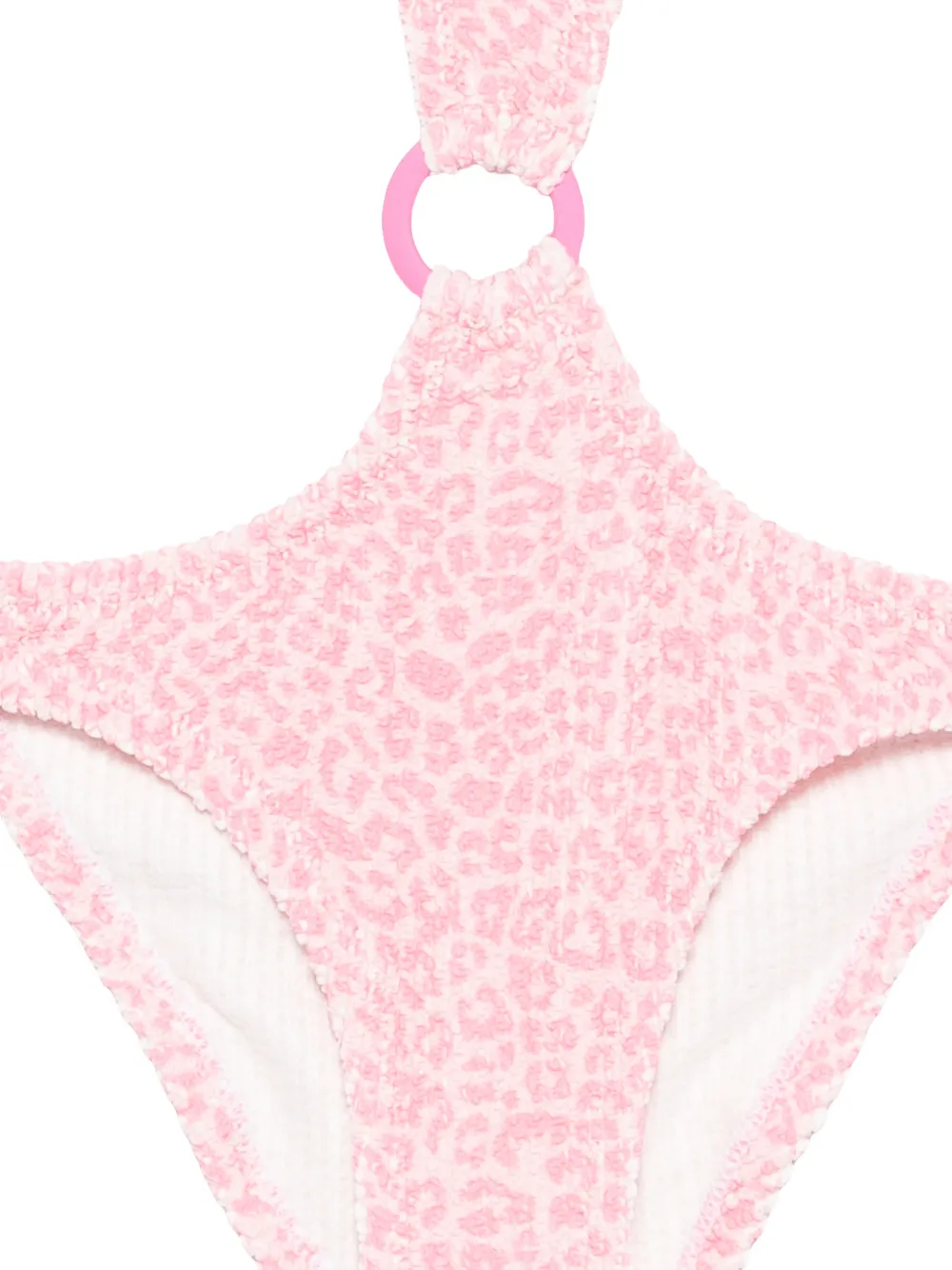 MC2 Saint Barth Kids Badpak met dierenprint en ringdetail Roze