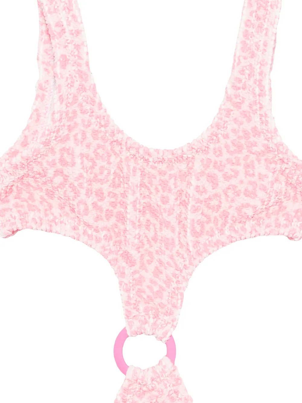 MC2 Saint Barth Kids Badpak met dierenprint en ringdetail Roze