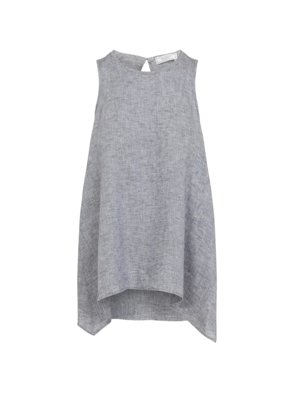 Peserico keyhole asymmetrical blouse - Grigio