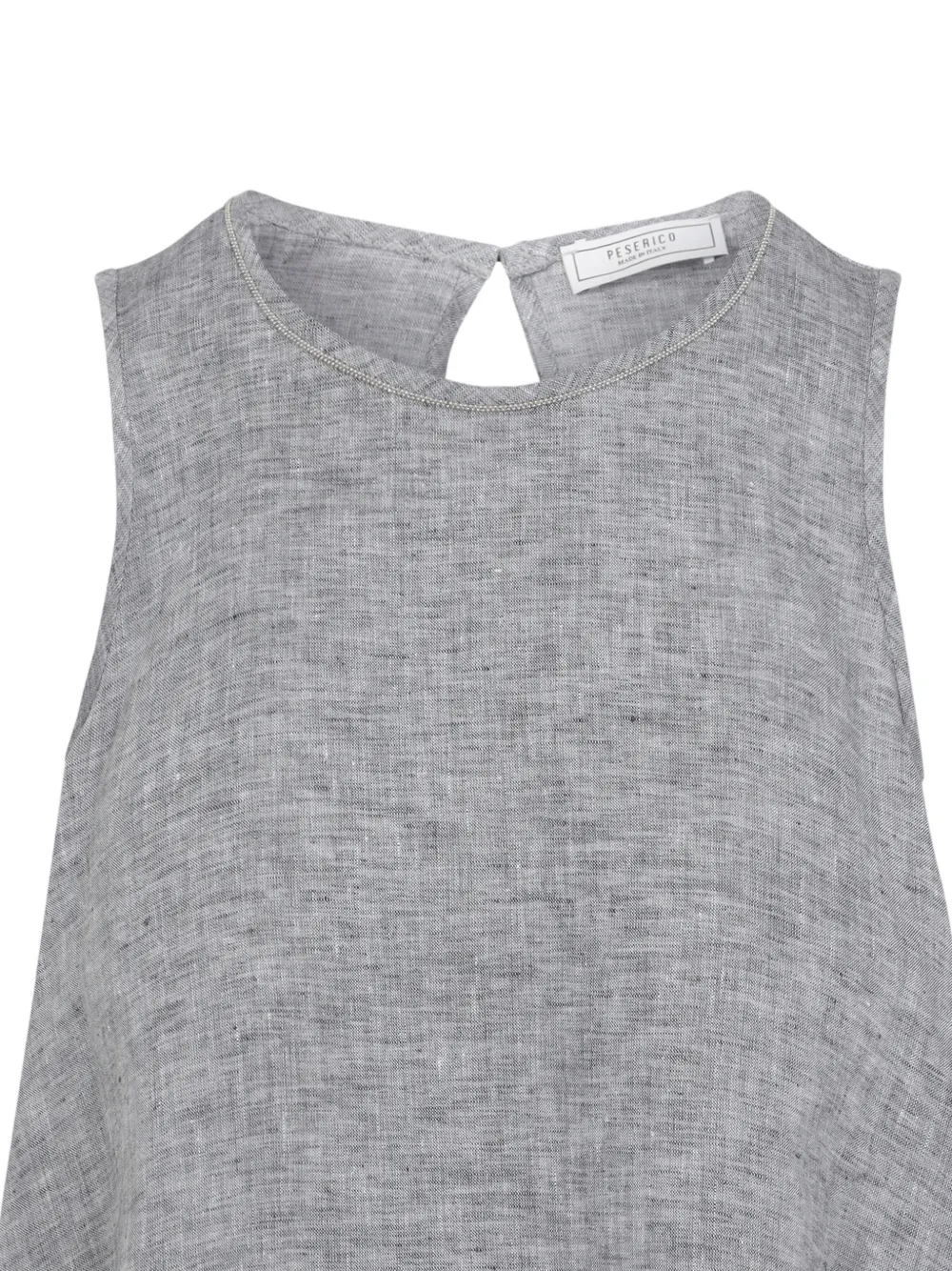 Peserico Asymmetrische blouse met keyhole-detail Grijs