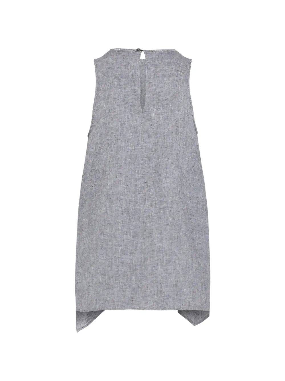 Peserico Asymmetrische blouse met keyhole-detail Grijs