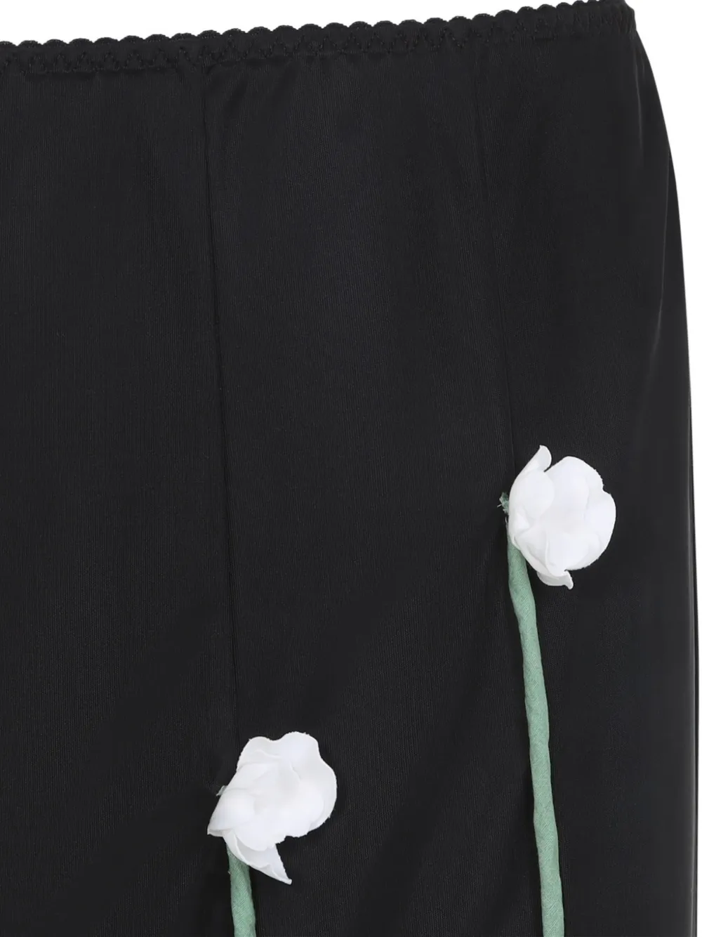Moschino Midi-rok verfraaid met bloemen Zwart