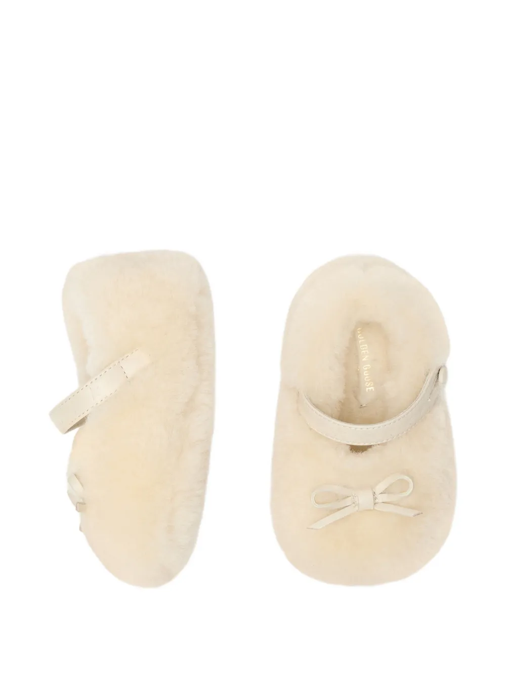 Golden Goose Kids Sofi shearling ballet flats Beige