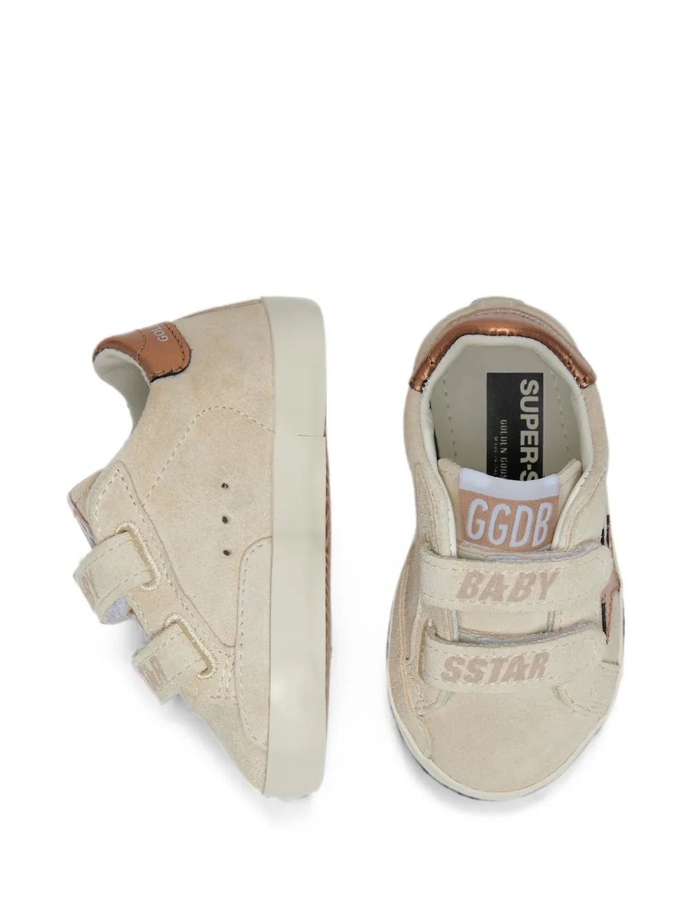 Golden Goose Kids Baby Old School leather star sneakers Beige