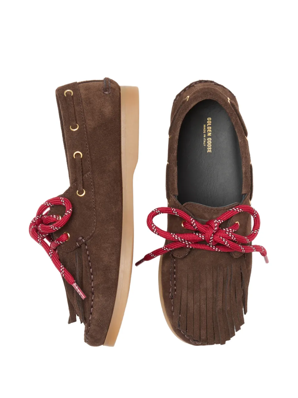 Golden Goose Kids Cruise leather fringes sneakers Bruin