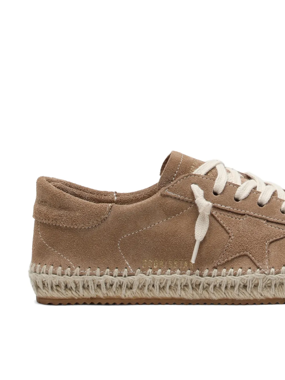 Golden Goose Super-Star suède sneakers met jute-effect en sterdetail Beige